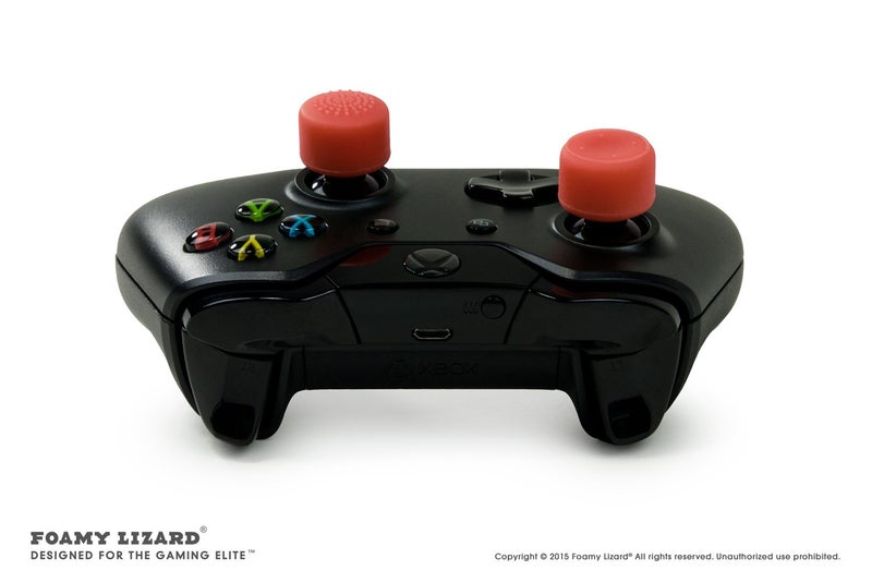 Foamy Lizard AceShot Thumb Grips (8pc) for Xbox One (Series X, S) & Steamdeck by Foamy Lizard â€“ Sweat Free 100% Silicone Precision Raised Antislip Rubber Analog Stick Grips for Xbox One Controller (8 Grips) RED - Image 3